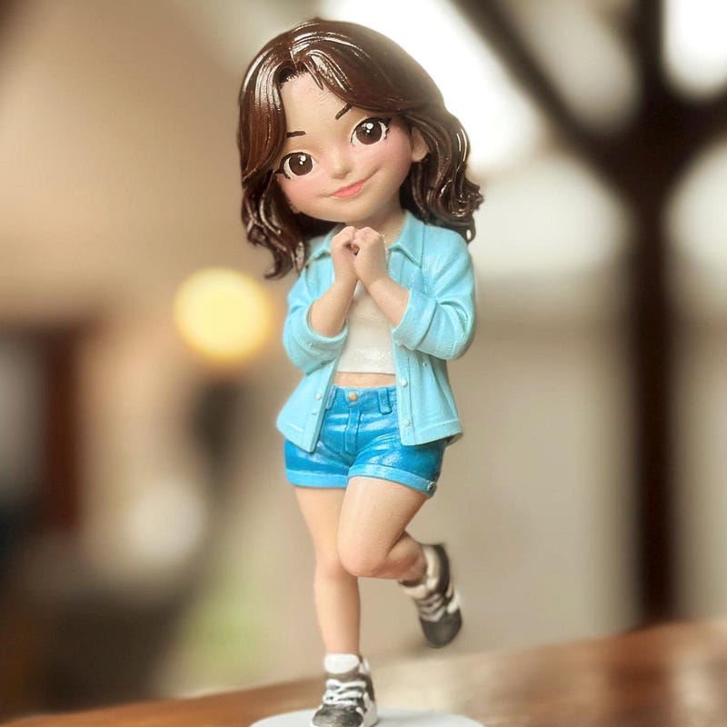 Ręcznie malowana kolekcjonerska figurka chibi 3D